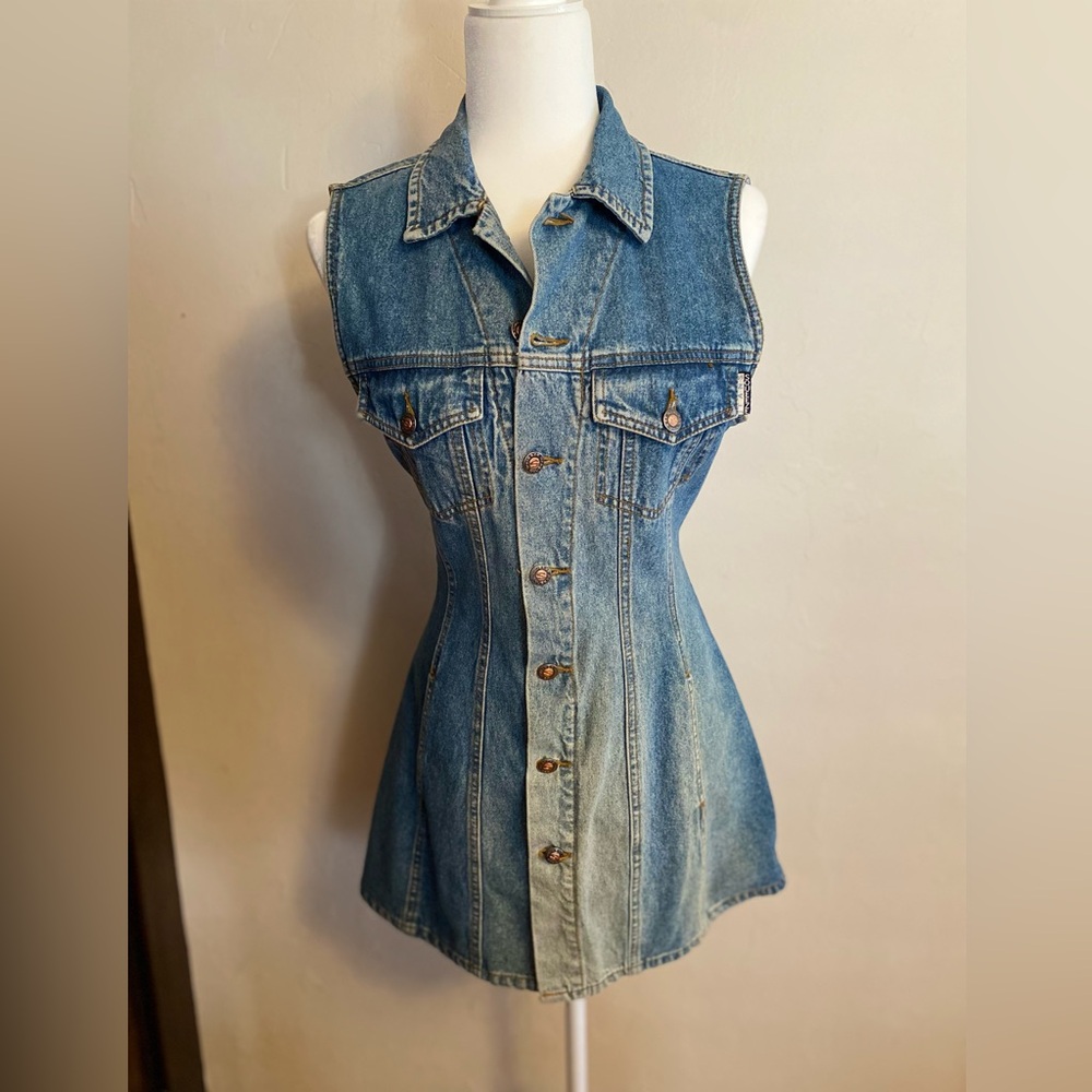 Sleeveless Denim Dress
